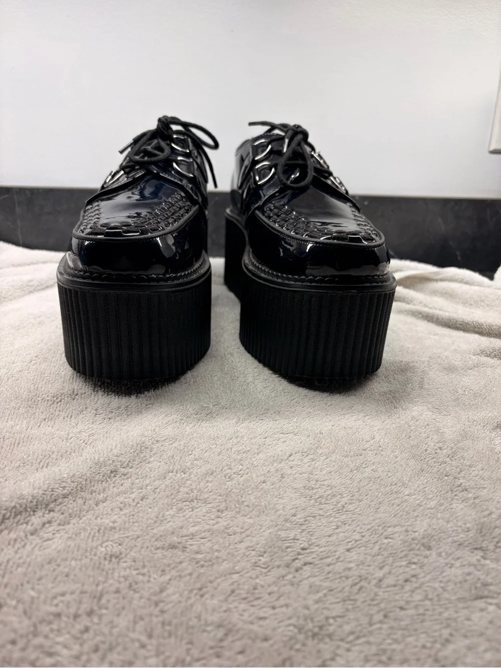 T.U.K. Footwear black patent Viva Mondo creepers men’s 12